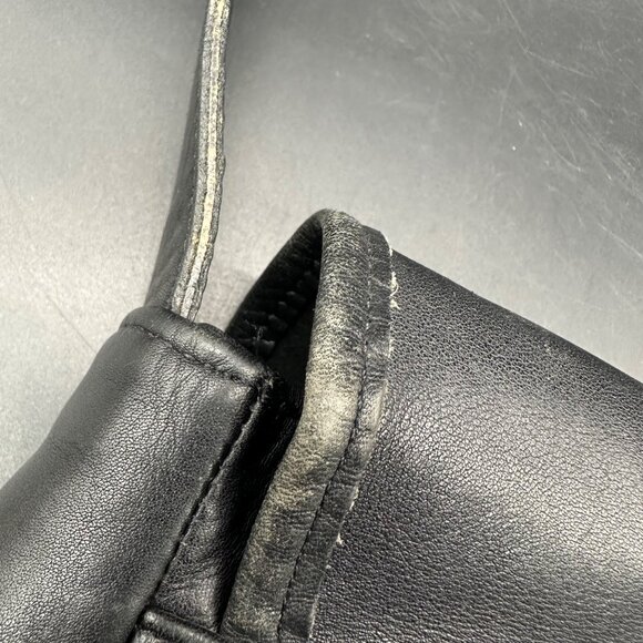 Vintage Coach Shoulder Bag 1997 4164 Bedford Flap Black Leather Brass Buckle 90s - Picture 8 of 17